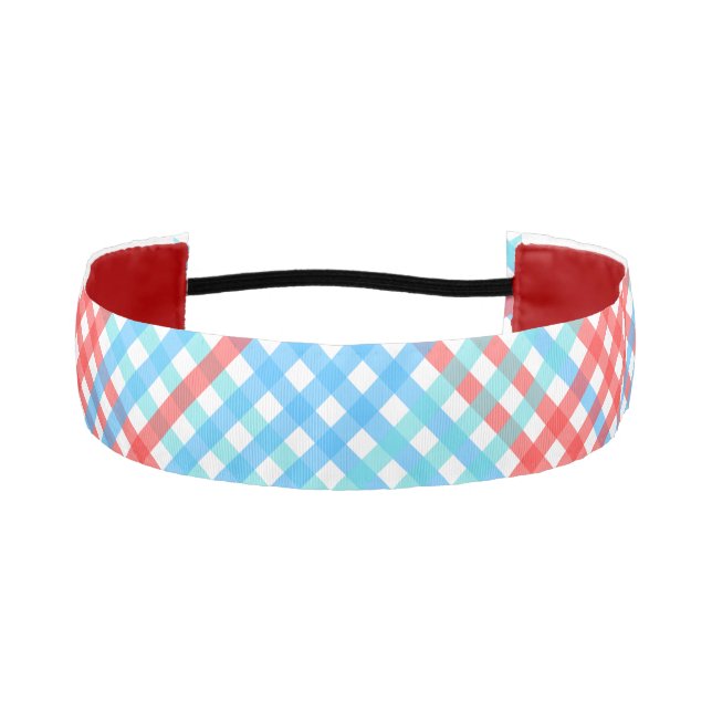 Rocket Pop, Small Plaid Athletic Headband (Front)