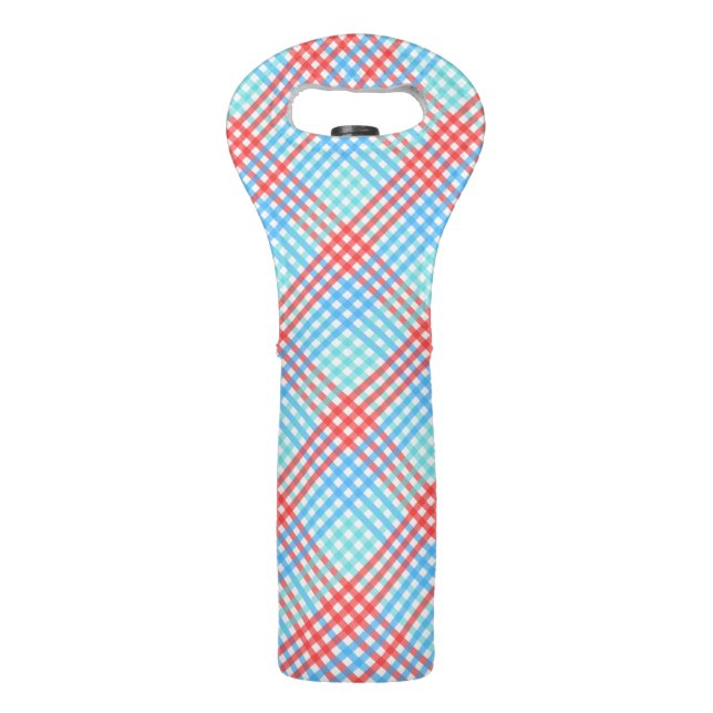 Rocket Pop, Small Plaid Wine Bag (Front)