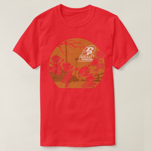 Rocket Power Halloween Haunted Sunset Action Group T-Shirt (Design Front)