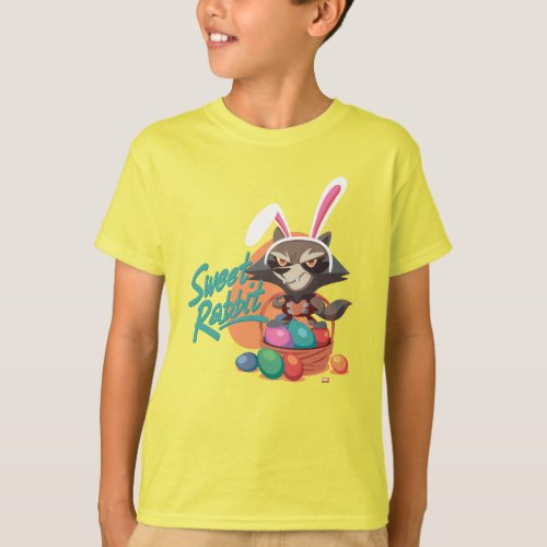Rocket Raccoon Easter  Sweet Rabbit T_Shirt