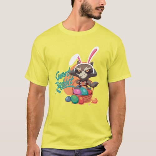 Rocket Raccoon Easter  Sweet Rabbit T_Shirt