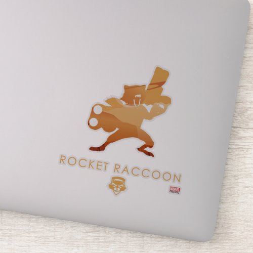 Rocket Raccoon Heroic Silhouette Sticker