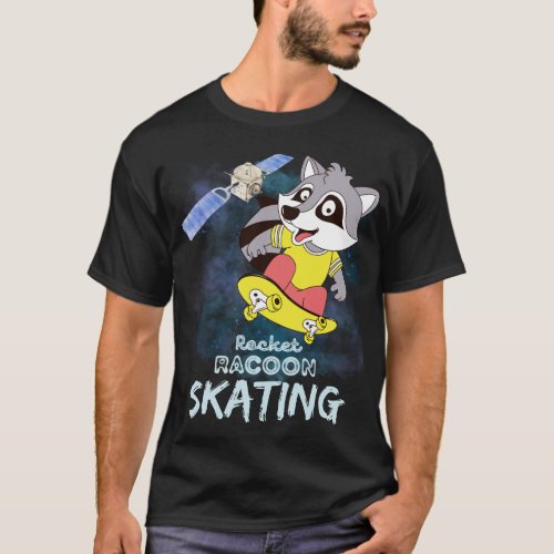 Rocket Racoon Skating T_Shirt