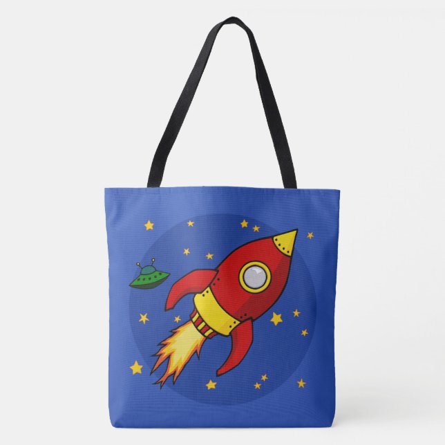 Rocket Red All-Over-Print Tote Bag (Front)