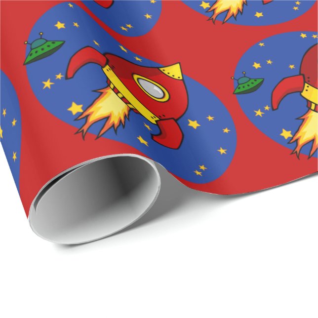 Rocket red Glossy Wrapping Paper 30"x6' (Roll Corner)