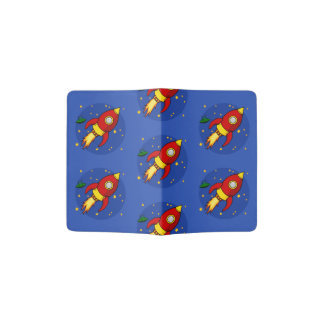 Rocket red pattern Passport Holder