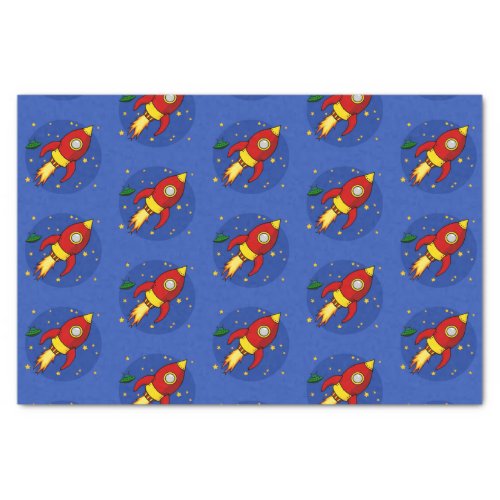 Rocket red pattern Tissue Paper