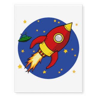 Rocket red Temporary Tattoos