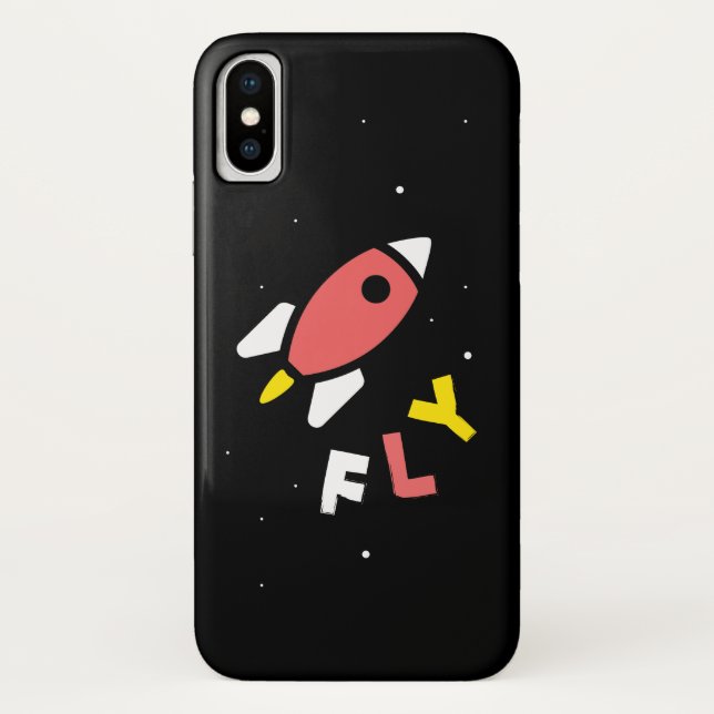 Rocket - Red & Yellow Abstract Pop Art. FLY! Case-Mate iPhone Case (Back)