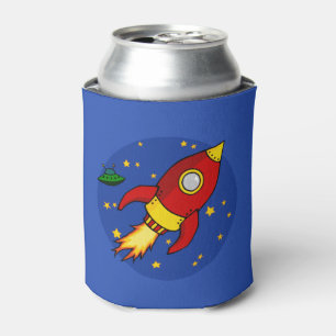 Rocket red yellow Can Cooler