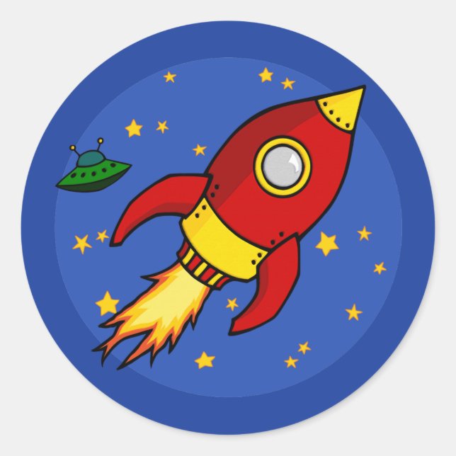 Rocket red yellow Sticker (Front)