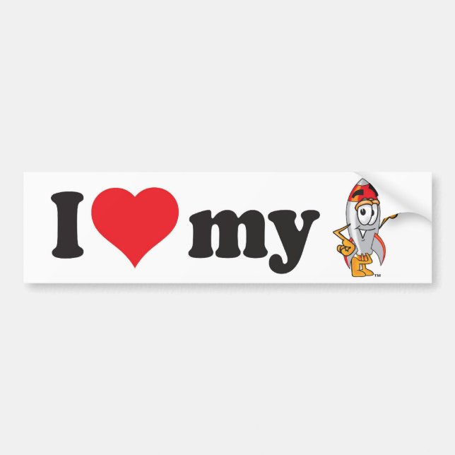 Rocket School Mascot Bumper Sticker (Front)
