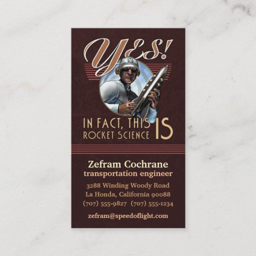 Customizable Rocket Science Business Card