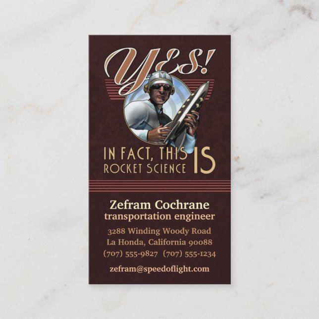 Rocket Science Business Card (Front)