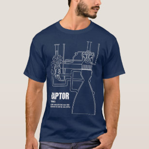 Rocket Science diagram of Raptor Engine T-Shirt