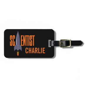 Rocket Scientist custom luggage tag