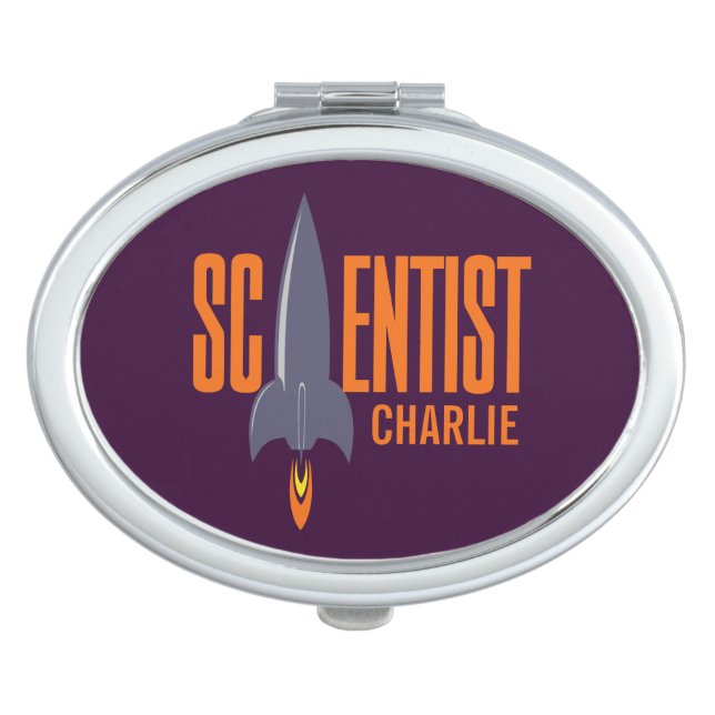 Rocket Scientist custom name pocket mirror For Makeup (Front)