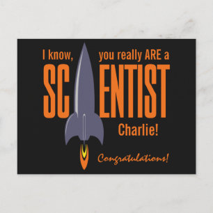 Rocket Scientist custom postcard