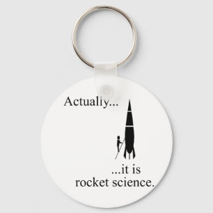 Rocket scientist keychain