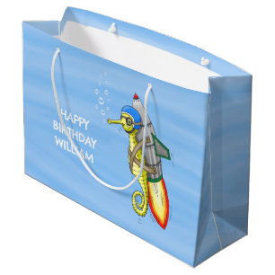 Rocket Seahorse Large Gift Bag