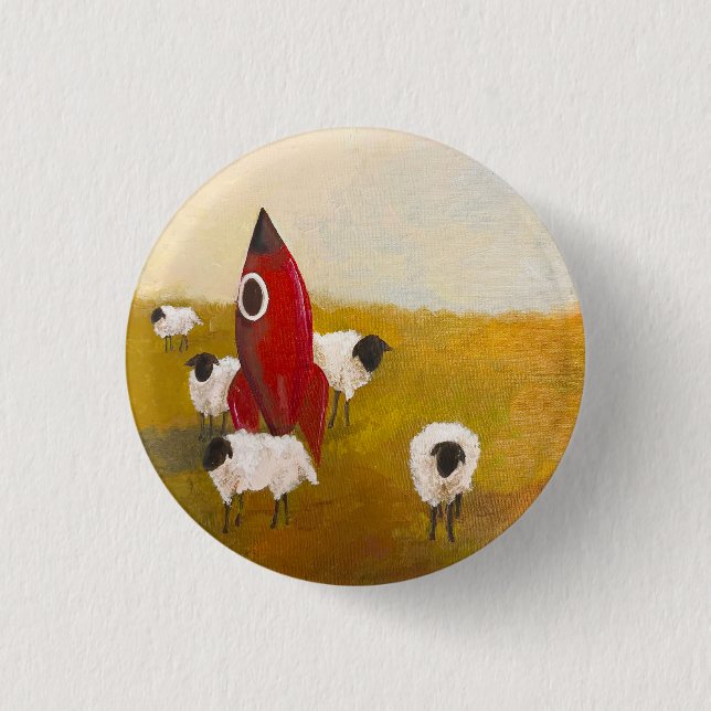 Rocket Sheep Button (Front)
