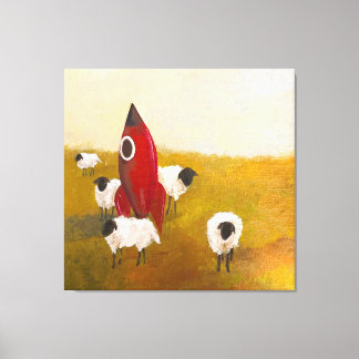 Rocket Sheep Canvas Print