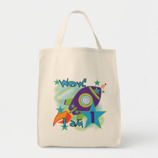 Rocket Ship 1st Birthday Tshirts and Gifts Tote Bag