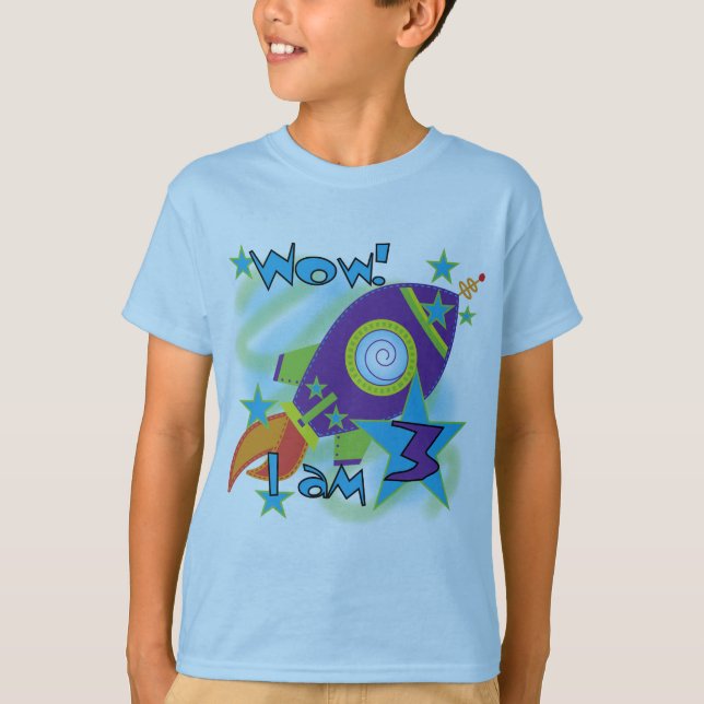 Rocket Ship 3rd Birthday T-shirts and Gifts (Front)