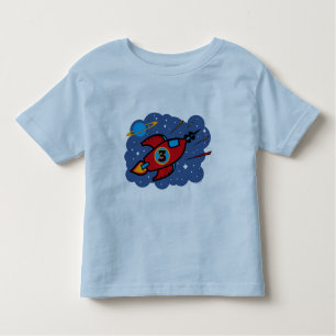 Rocket Ship 3rd Birthday Toddler T-shirt