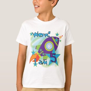 Rocket Ship 5th Birthday T-shirts And Gifts by kids_birthdays at Zazzle
