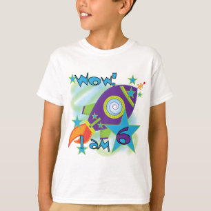 Rocket Ship 6th Birthday Tshirts and Gifts