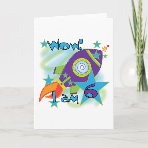 Rocket Ship 6th Birthday Tshirts and Gifts