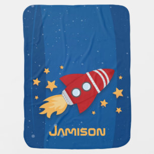 Rocket Ship Baby Blanket