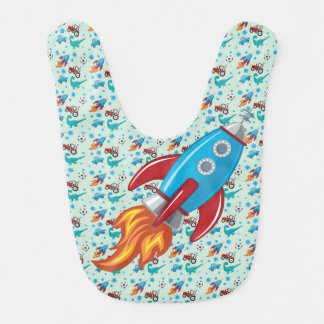 Rocket Ship Bib