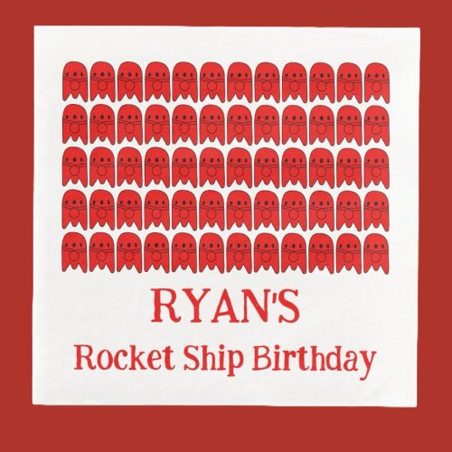 Rocket Ship Birthday Party Paper Dinner Napkins