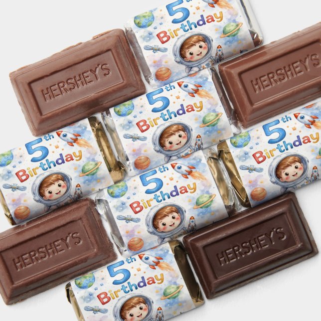 Rocket ship birthday Space Planets Boy Stars Hershey's Miniatures (Assorted)