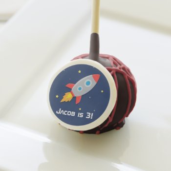 Rocket Ship Boys Birthday Space Party Treats Cake Pops by RustyDoodle at Zazzle