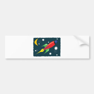 Rocket Ship Bumper Sticker