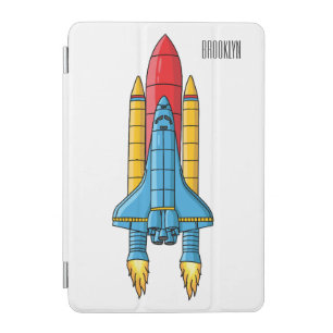Rocket ship cartoon illustration iPad mini cover