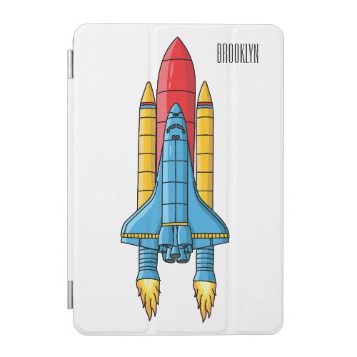Rocket ship cartoon illustration iPad mini cover