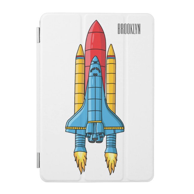 Rocket ship cartoon illustration iPad mini cover (Front)