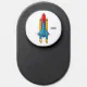 Rocket ship cartoon illustration PopSocket | Zazzle