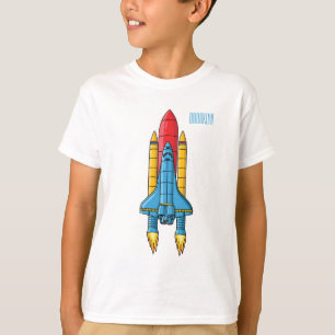 Rocket ship cartoon illustration T-Shirt