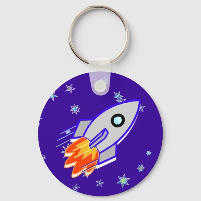 Rocket Ship Keychain (Front)