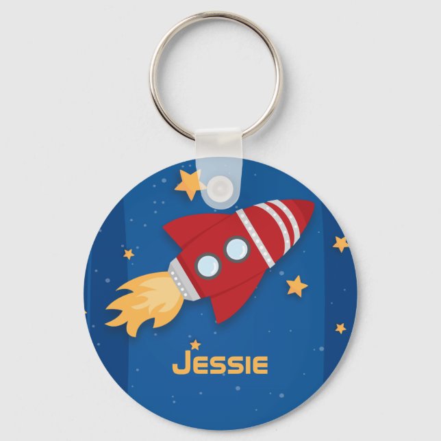 Rocket Ship Keychain (Front)