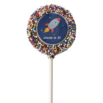 Rocket Ship  Kids Space Party Treats Chocolate Dipped Oreo Pop by RustyDoodle at Zazzle