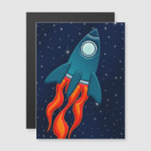 Rocket ship on space (Front/Back)