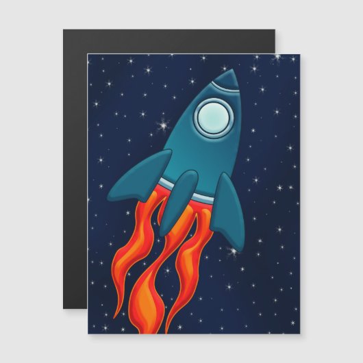 Rocket ship on space (Front/Back)
