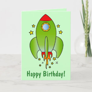 Rocket Ship Out-of-this-World Nephew Card