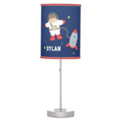 Rocket Ship Outer Space Little Astronaut Boys Room Table Lamp (Front)